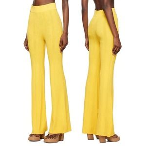 REMAIN Yellow Knit Straight Leg Lounge Pants - XS - NWT